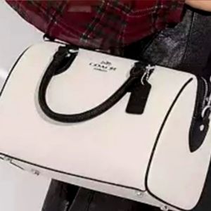 Coach black, white bag